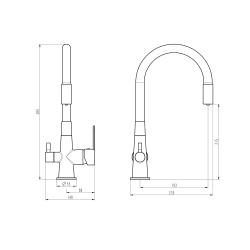 Cмеситель для кухни TOKITO 565223