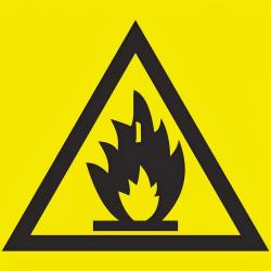 Знак безопасности Пожароопасно 150*150 мм
