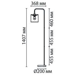 Торшер ODEON Elsa 8037/1F Черный