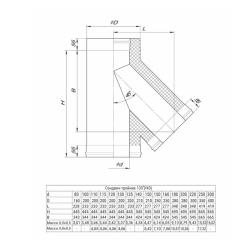 Тройник-сэндвич FERRUM GS AISI 430 135° 0,5 мм 115/200 мм