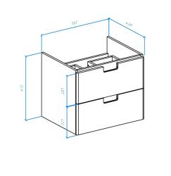 Тумба с раковиной BELLEZZA Пегас 60 подвесная