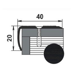 Профиль угловой ЛУКА ПУ 06 Венге 094 0,9 м