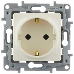 Механизм розетки сетевой LEGRAND Etika с заземлением слоновая кость 672321