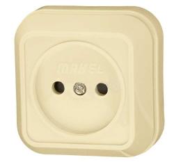 Розетка сетевая MAKEL кремовый 45202