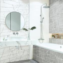 Плитка базовая NEW TREND Chicago gray White stone 20*60 см