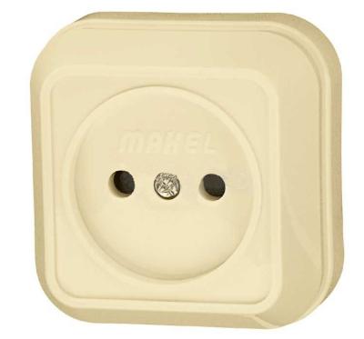 Розетка сетевая MAKEL кремовый 45202