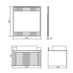 Тумба с раковиной COMFORTY Марсель 75 78189