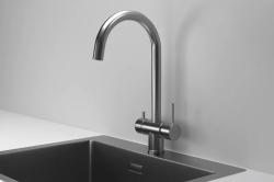 Смеситель для кухни GRANULA Сталь сатин KS-7104