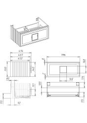 Тумба с раковиной LA FENICE Cubo 80 бежевый