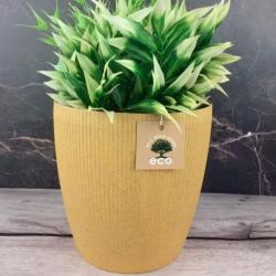 Горшок пластиковый ЛИВИНГРИН Магнолия эко Горчичный 3 л