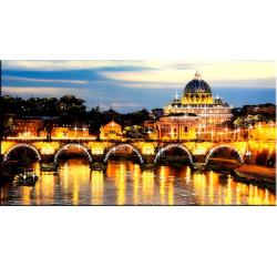 Картина Арт Декор 50х100см "Вечерний Рим"/рама 5/56-982T