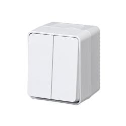 Выключатель SYSTEME ELECTRIC Atlas design Profi54 2 клавиши белый ATN540151