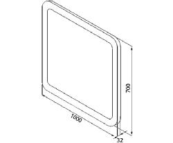 Зеркало IDDIS Edifice диммер 100*70 см 
