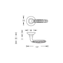 Ручка на розетке ARCHIE Aurora line 167 Античный кофе