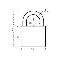 Замок навесной АЛЛЮР ВС2С-601