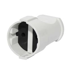 Гнездо штепсельное MAKEL белый 10004