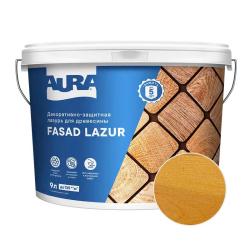 Лазурь декоративно-защитная AURA Fasad Lazur Дуб 9 л