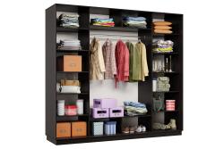 Шкаф-купе ХОЧУ ДОМОЙ Классика-Лайт 60 Дуб сонома/Серебро 2400*2400*600 мм