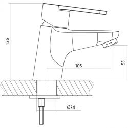 Смеситель для умывальника CERSANIT Cari 63025