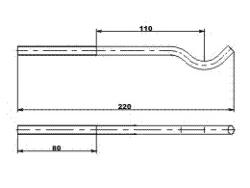 Кронштейн стеновой плоский 9*220 мм