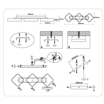 Люстра AMBRELLA Comfort FL4877/3 WH/WD Белый