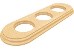 Рамка ТМ МЕЗОНИНЪ Лахта Сенатъ 3 поста бук натуральный GE70843-25