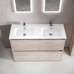 Тумба с раковиной SANCOS Libra Floor 120 дуб галифакс двойная
