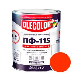 Эмаль OLECOLOR ПФ-115 Оранжевый 2,7 кг