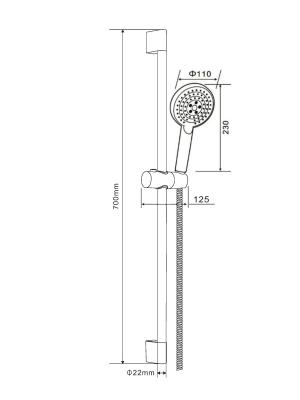 Душевой гарнитур ORANGE APG022