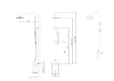 Душевая система RUSH Melos SUS1101-40Grey