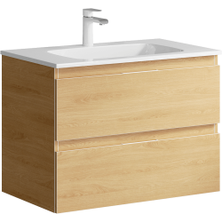 Тумба с раковиной AQWELLA Accent 75 дуб золотой