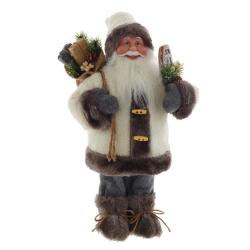Декоративная кукла REMECO Дед Мороз в серо-белом костюме 49 см