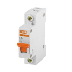 Автоматический выключатель TDM ВА47-63 1Р 6 А С 4,5 кА