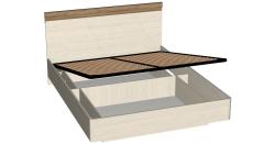 Кровать EURO Севилья-2 Крафт Табачный/Дуб Приморский 1010*1655*2067 мм