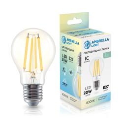 Лампа LED AMBRELLA Filament A60 20W/Е27/4000K груша 602014