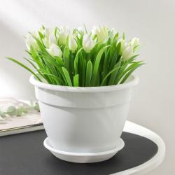 Горшок пластиковый Антик Белый 1,6 л