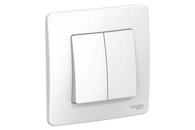 Выключатель SYSTEME ELECTRIC Blanca 2 клавиши белый BLNVS010501