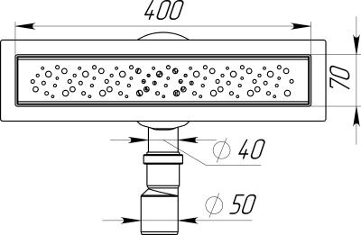 Канал дренажный в сборе AQUANT LTD1240-2-MR