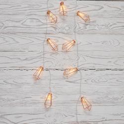 Гирлянда Нить NEON-NIGHT Кристаллы бронзовые 1 режим теплый белый 1,5 м 304-019