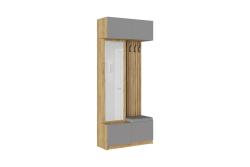 Прихожая СТИЛЬ-МЕБЕЛЬ Бостон Дуб Крафт золотой/Серый шифер 1000*2360*414 мм