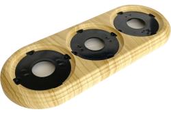 Рамка ТМ МЕЗОНИНЪ Усадьба 3 поста сосна GE30703-11