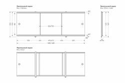 Экран для ванны МЕТАКАМ Премиум Арт Нежность шелка 168 см