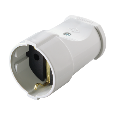 Гнездо штепсельное MAKEL белый 10003