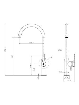 Смеситель для кухни ORANGE AP55-400 Смеситель для кухни ORANGE AP55-400