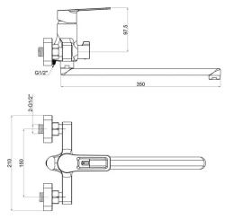 Смеситель для ванны TOKITO 751325