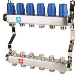 Коллектор нержавеющий MVI 6 выходов 1*3/4" EK MS.406.06