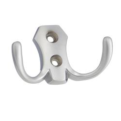 Крючок двухрожковый хром матовый WP8908