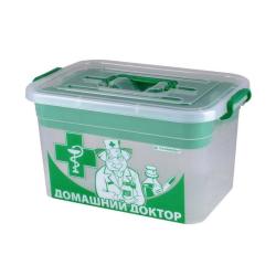 Контейнер для аптечки ПОЛИМЕРБЫТ Домашний Доктор 10 л С81003
