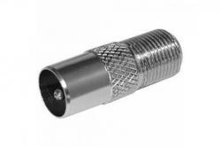 Переход REXANT F-гнездо/TV-штекер