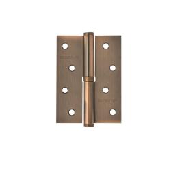 Петля врезная НОРА-М 750-4" левая Медное покрытие